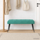 vidaXL Gombos varrású pad Türkiz 110 x 40 x 46 cm Bársony