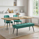 vidaXL Gombos varrású pad Türkiz 110 x 40 x 46 cm Bársony