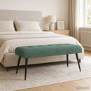 vidaXL Gombos varrású pad Tengeri Zöld 110 x 40 x 46 cm Bársony