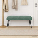 vidaXL Gombos varrású pad Tengeri Zöld 110 x 40 x 46 cm Bársony