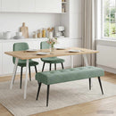 vidaXL Gombos varrású pad Tengeri Zöld 110 x 40 x 46 cm Bársony