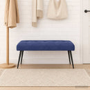 vidaXL Gombos varrású pad Rendőrségi kék 110 x 40 x 46 cm Bársony