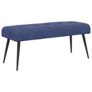 vidaXL Gombos varrású pad Rendőrségi kék 110 x 40 x 46 cm Bársony