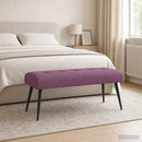 vidaXL Gombos varrású pad Lila 110 x 40 x 46 cm Bársony