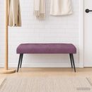 vidaXL Gombos varrású pad Lila 110 x 40 x 46 cm Bársony