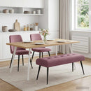 vidaXL Gombos varrású pad Lila 110 x 40 x 46 cm Bársony