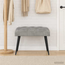 vidaXL Gombos varrású pad Világosszürke 60 x 40 x 45 cm Bársony