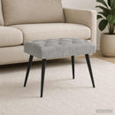 vidaXL Gombos varrású pad Világosszürke 60 x 40 x 45 cm Bársony