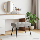 vidaXL Gombos varrású pad Világosszürke 60 x 40 x 45 cm Bársony