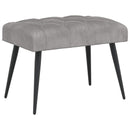 vidaXL Gombos varrású pad Világosszürke 60 x 40 x 45 cm Bársony