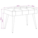 vidaXL Gombos varrású pad Világosszürke 60 x 40 x 45 cm Bársony