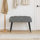 vidaXL Gombos varrású pad Sötétszürke 60 x 40 x 45 cm Bársony