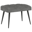 vidaXL Gombos varrású pad Sötétszürke 60 x 40 x 45 cm Bársony