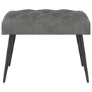 vidaXL Gombos varrású pad Sötétszürke 60 x 40 x 45 cm Bársony