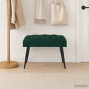 vidaXL Gombos varrású pad Sötétzöld 60 x 40 x 45 cm Bársony