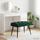 vidaXL Gombos varrású pad Sötétzöld 60 x 40 x 45 cm Bársony