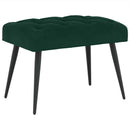 vidaXL Gombos varrású pad Sötétzöld 60 x 40 x 45 cm Bársony