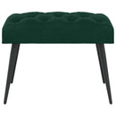 vidaXL Gombos varrású pad Sötétzöld 60 x 40 x 45 cm Bársony