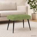 vidaXL Gombos varrású pad Világos zöld 60 x 40 x 45 cm Bársony
