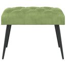 vidaXL Gombos varrású pad Világos zöld 60 x 40 x 45 cm Bársony
