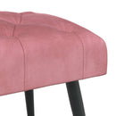 vidaXL Gombos varrású pad Rózsaszín 60 x 40 x 45 cm Bársony