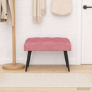 vidaXL Gombos varrású pad Rózsaszín 60 x 40 x 45 cm Bársony