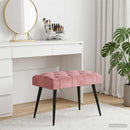 vidaXL Gombos varrású pad Rózsaszín 60 x 40 x 45 cm Bársony