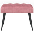 vidaXL Gombos varrású pad Rózsaszín 60 x 40 x 45 cm Bársony