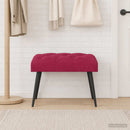 vidaXL Gombos varrású pad Bordó 60 x 40 x 45 cm Bársony