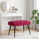 vidaXL Gombos varrású pad Bordó 60 x 40 x 45 cm Bársony
