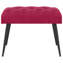 vidaXL Gombos varrású pad Bordó 60 x 40 x 45 cm Bársony