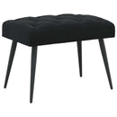 vidaXL Gombos varrású pad Fekete 60 x 40 x 45 cm Bársony