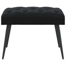 vidaXL Gombos varrású pad Fekete 60 x 40 x 45 cm Bársony