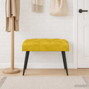 vidaXL Gombos varrású pad Sárga 60 x 40 x 45 cm Bársony