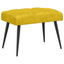 vidaXL Gombos varrású pad Sárga 60 x 40 x 45 cm Bársony