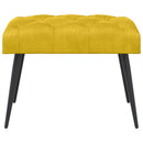vidaXL Gombos varrású pad Sárga 60 x 40 x 45 cm Bársony