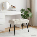 vidaXL Gombos varrású pad Krémszínű 60 x 40 x 45 cm Bársony
