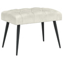 vidaXL Gombos varrású pad Krémszínű 60 x 40 x 45 cm Bársony