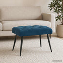 vidaXL Gombos varrású pad Kék 60 x 40 x 45 cm Bársony