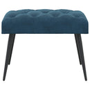 vidaXL Gombos varrású pad Kék 60 x 40 x 45 cm Bársony
