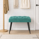 vidaXL Gombos varrású pad Türkiz 60 x 40 x 45 cm Bársony
