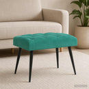 vidaXL Gombos varrású pad Türkiz 60 x 40 x 45 cm Bársony