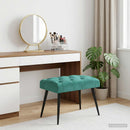vidaXL Gombos varrású pad Türkiz 60 x 40 x 45 cm Bársony