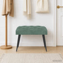 vidaXL Gombos varrású pad Tengeri Zöld 60 x 40 x 45 cm Bársony