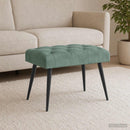 vidaXL Gombos varrású pad Tengeri Zöld 60 x 40 x 45 cm Bársony