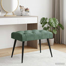 vidaXL Gombos varrású pad Tengeri Zöld 60 x 40 x 45 cm Bársony