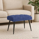 vidaXL Gombos varrású pad Rendőrségi kék 60 x 40 x 45 cm Bársony