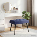 vidaXL Gombos varrású pad Rendőrségi kék 60 x 40 x 45 cm Bársony