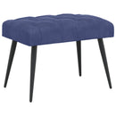 vidaXL Gombos varrású pad Rendőrségi kék 60 x 40 x 45 cm Bársony