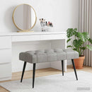 vidaXL Gombos varrású pad Világosszürke 80 x 40 x 46 cm Bársony
